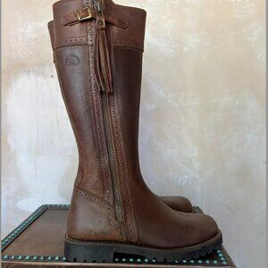 Valverde del Camino Brown Leather Spanish Riding Boots Size 7